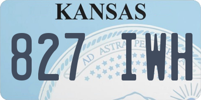 KS license plate 827IWH