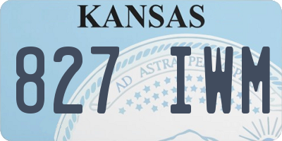 KS license plate 827IWM