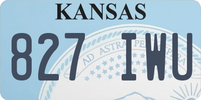 KS license plate 827IWU