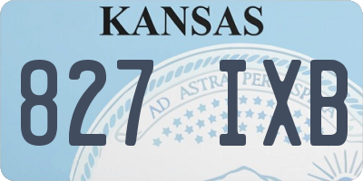 KS license plate 827IXB