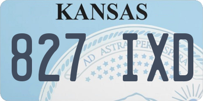 KS license plate 827IXD