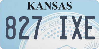 KS license plate 827IXE