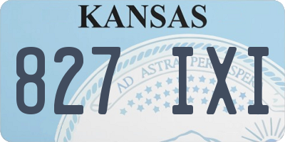 KS license plate 827IXI