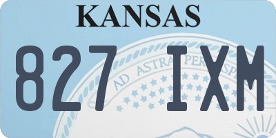 KS license plate 827IXM