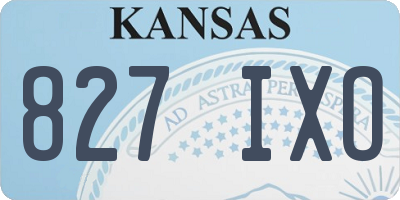 KS license plate 827IXO