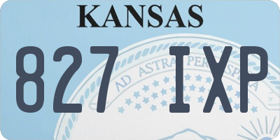 KS license plate 827IXP