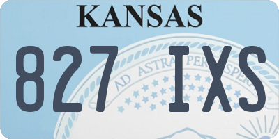 KS license plate 827IXS