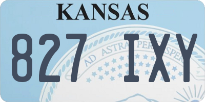 KS license plate 827IXY