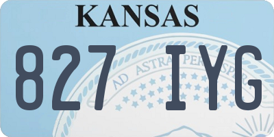 KS license plate 827IYG