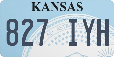 KS license plate 827IYH