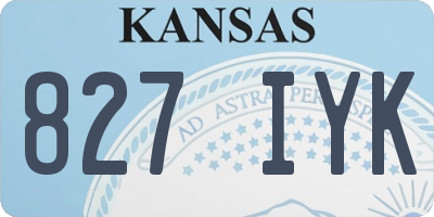 KS license plate 827IYK