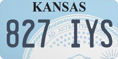 KS license plate 827IYS