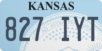 KS license plate 827IYT