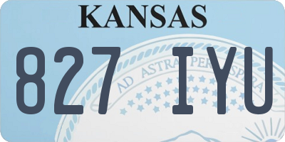 KS license plate 827IYU