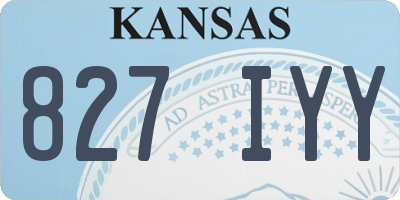 KS license plate 827IYY