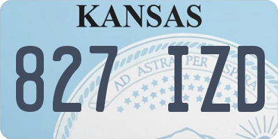 KS license plate 827IZD