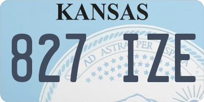 KS license plate 827IZE