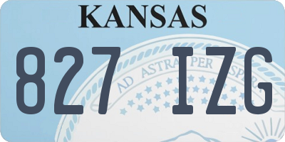KS license plate 827IZG