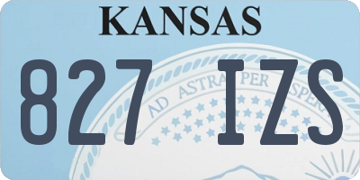 KS license plate 827IZS