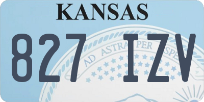 KS license plate 827IZV