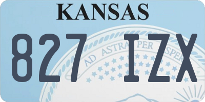 KS license plate 827IZX