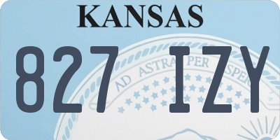 KS license plate 827IZY