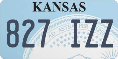 KS license plate 827IZZ