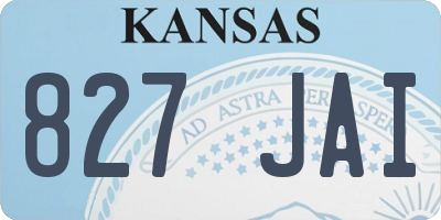 KS license plate 827JAI