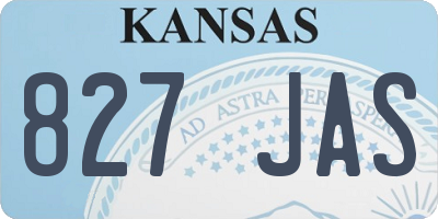 KS license plate 827JAS