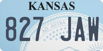 KS license plate 827JAW