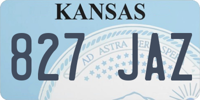 KS license plate 827JAZ