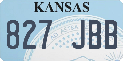 KS license plate 827JBB