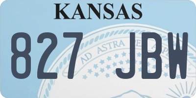KS license plate 827JBW