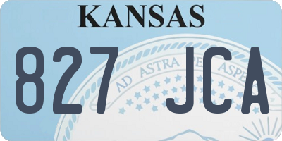 KS license plate 827JCA
