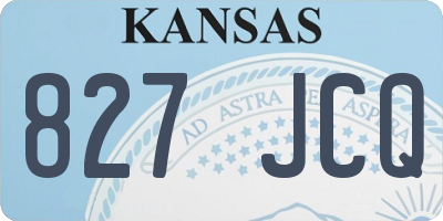 KS license plate 827JCQ
