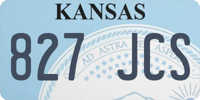 KS license plate 827JCS