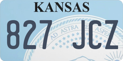KS license plate 827JCZ