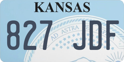 KS license plate 827JDF