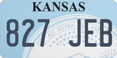 KS license plate 827JEB