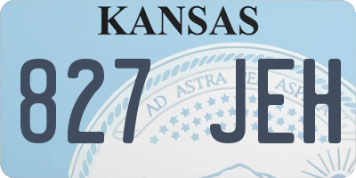 KS license plate 827JEH