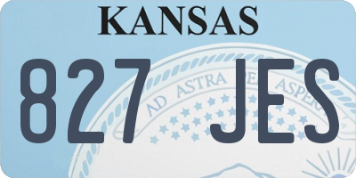 KS license plate 827JES