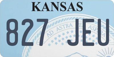 KS license plate 827JEU