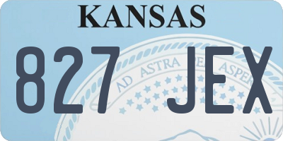 KS license plate 827JEX