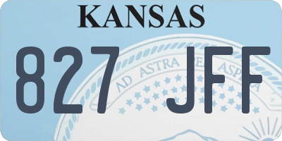 KS license plate 827JFF