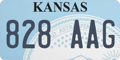 KS license plate 828AAG