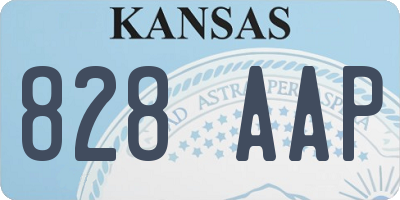 KS license plate 828AAP