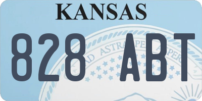 KS license plate 828ABT