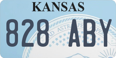 KS license plate 828ABY