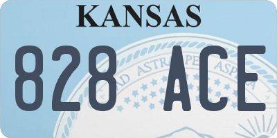 KS license plate 828ACE