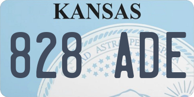 KS license plate 828ADE